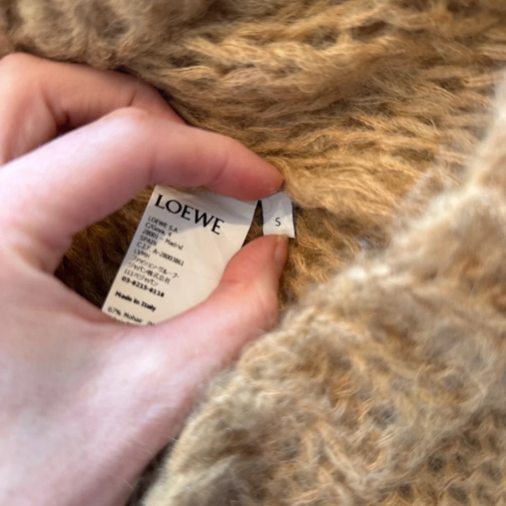 Loewe Textured Cable Logo Sweater in Camel - Picture 7 of 7